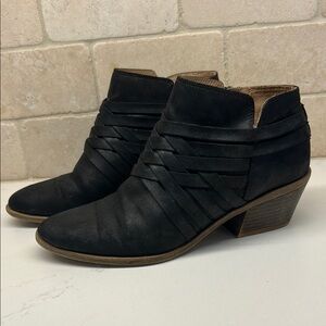 LifeStride Prairie Black Ankle Boots sz 7